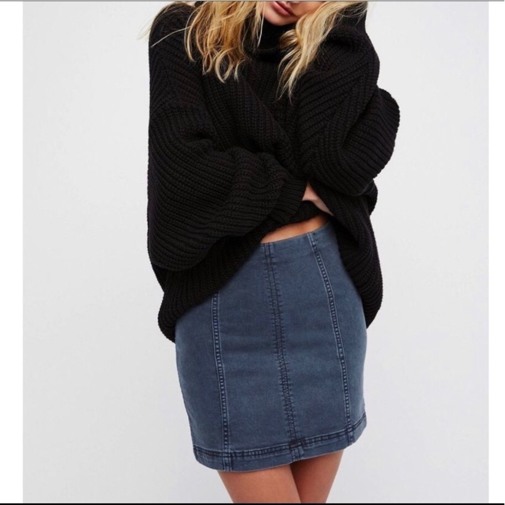 Free People We The Free Modern Denim Mini Skirt 10